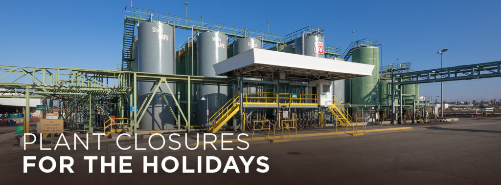 Plant Closures for The Holidays