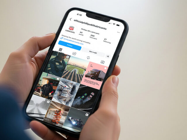 IPhone mockup of P66 instragram grid